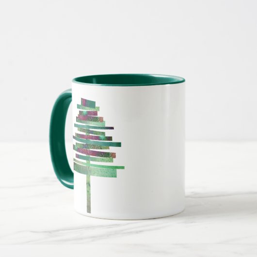 Mug Artisanat moderne sapin de Noël (Devant gauche)