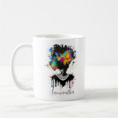 Mug Artiste Abstraite Afro Woman | Noir et blanc (Gauche)