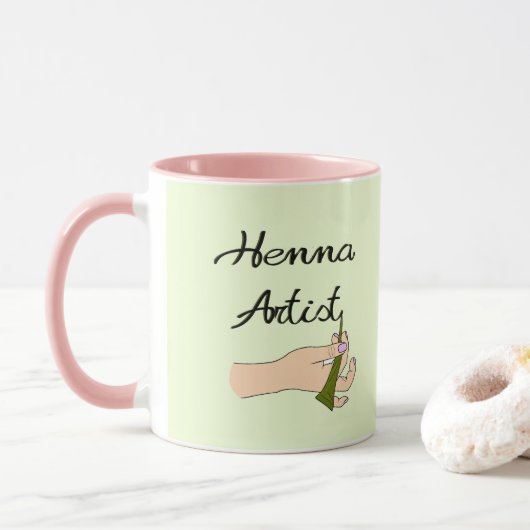Mug Artiste au henné avec Henna Cone (Avec donut)