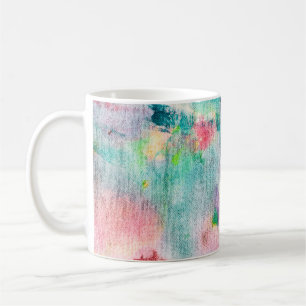 Mug Artiste Bleu. Présentation contemporaine blanche. 