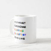 Mug artiste de livre de coloriage, génial (Devant gauche)