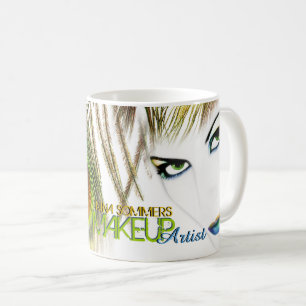 Mug Artiste De Maquillage Femme Avec Peacock Feather