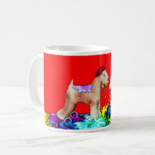 Mug Artiste de Terrier roux (Rouge Bkgd) (Devant gauche)