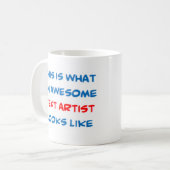 Mug artiste de texte, génial (Devant gauche)