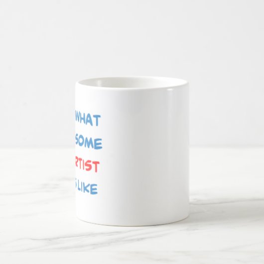 Mug artiste de texte, génial (Centre)