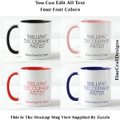 Mug Artiste Découpage brillant Artiste Artiste Artiste