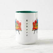 Mug Artiste Gnome de vacances personnalisée (Centre)