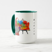 Mug Artiste Gnome de vacances personnalisée (Devant gauche)