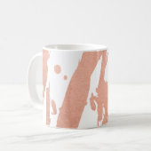 Mug Artiste moderne Abstrait Faux Rose Or Brushstrokie (Devant gauche)