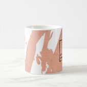 Mug Artiste moderne Abstrait Faux Rose Or Brushstrokie (Centre)