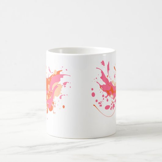 Mug Artiste rose Jaune Splash (Centre)