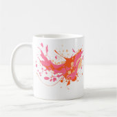 Mug Artiste rose Jaune Splash (Gauche)