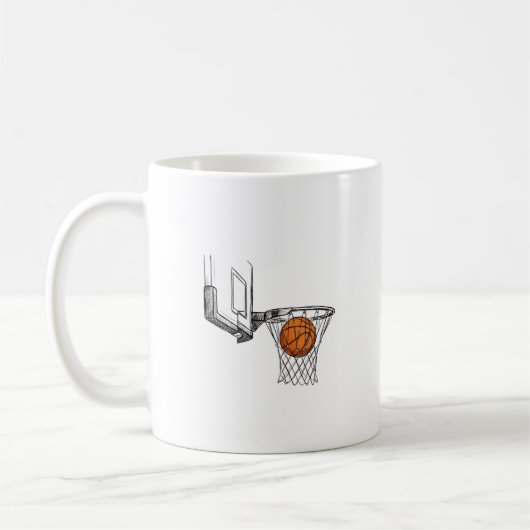 Mug Artistic basketball ceramic mug, ideal sports gift (Gauche)