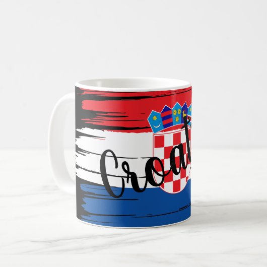 Mug Artistic Brushstroke Croate Flag (Devant gauche)