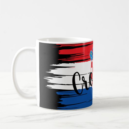 Mug Artistic Brushstroke Croate Flag (Gauche)