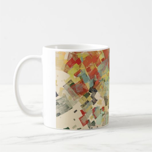 Mug Artistic sketch material. Abstract geometric patte (Gauche)