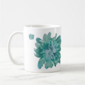 Mug Artistic Teal Blossom High-Definition Floral Ceram (Gauche)
