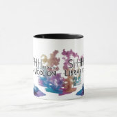 Mug Artistic Two-Tone Book Lover Coffee Cup (Centre)
