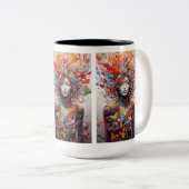 Mug Artistique Féminine ! Café "Telekinetics" 15oz (Devant droit)