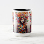Mug Artistique Féminine ! Café "Telekinetics" 15oz (Centre)