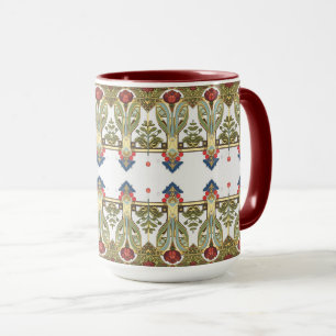 Mug Arts & Crafts Craftsman et style Mission floral