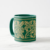 Mug Arts & Crafts de style médiéval feuilles de chêne (Devant gauche)