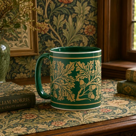 Mug Arts & Crafts de style médiéval feuilles de chêne