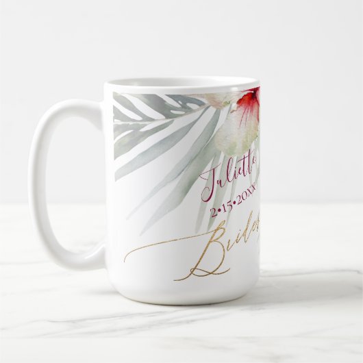 Mug ArtsApp Tropical Paradise Flowers Bridesmaid Cadea (Gauche)