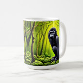 Mug Artsy Abstrait Jungle Gorilla (Devant droit)