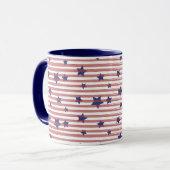 Mug Artsy American Flag Art Stars and Stripes Chic (Devant gauche)
