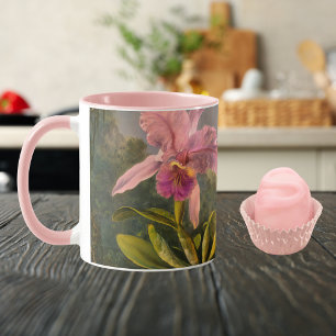 Mug Artsy brésilien Cattelya Orchid et 3 colibris