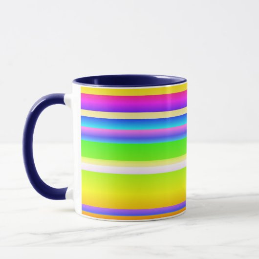 Mug Artsy brillant créatif rayé (Gauche)