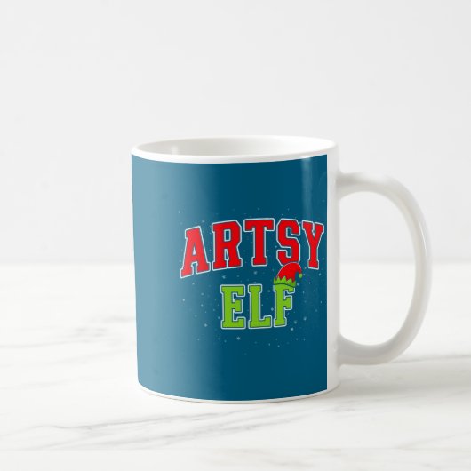 Mug Artsy Elf Christmas Family Matching Group Xmas Act (Droite)