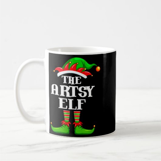 Mug Artsy Elf Matching Family Group Christmas Party Py (Gauche)