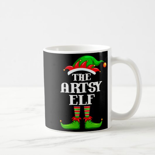 Mug Artsy Elf Matching Family Group Christmas Party Py (Droite)