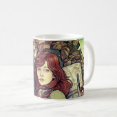 Mug Artsy Lady Avec Ses Bagages (Devant droit)