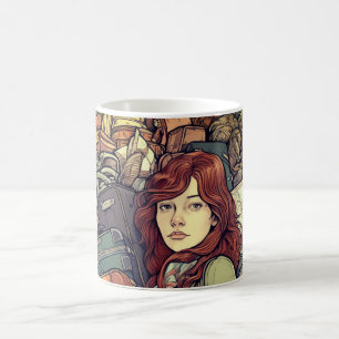 Mug Artsy Lady Avec Ses Bagages
