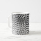 Mug Artsy, Motif Moiré noir et blanc (Devant gauche)
