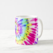 Mug Artsy Neon Rainbow Tie Dye Motif d'aquarelle (Devant droit)