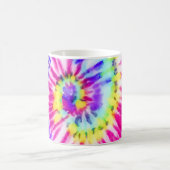 Mug Artsy Neon Rainbow Tie Dye Motif d'aquarelle (Centre)