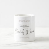 Mug Arty Brown Script tendance Demande de servante d'h (Centre)