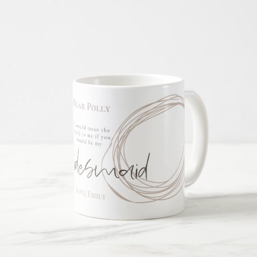 Mug Arty Modern Lines Demande d'aide d'aide (Devant droit)