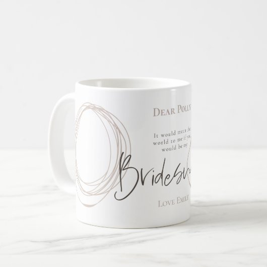 Mug Arty Modern Lines Demande d'aide d'aide (Devant gauche)