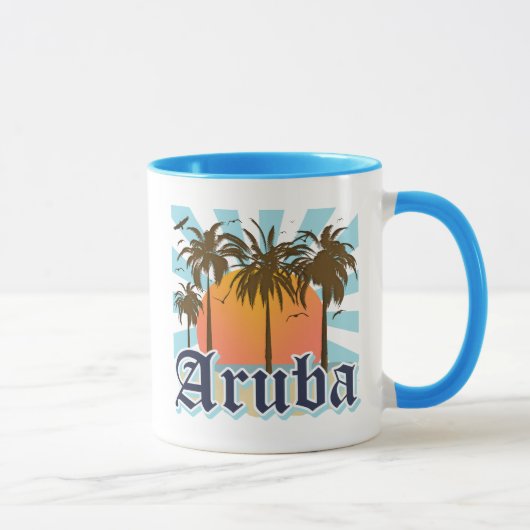 Mug Aruba échoue le coucher du soleil (Droite)