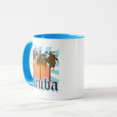 Mug Aruba échoue le coucher du soleil (Devant gauche)