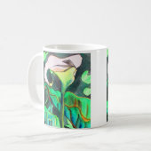 Mug Arum Lily aquarelle peinture originale (Devant gauche)