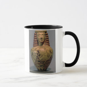 Mug Aryballos de Proto-Corinthien avec une tête