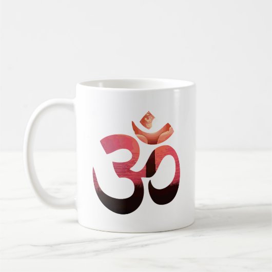 Mug Asana Relax Custom Om Mantra Symbole Yoga (Gauche)