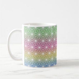 Mug Asanoha japonais traditionnel Pascal pastel Arc-en