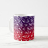 Mug Asanoha japonais traditionnel Rouge et pourpre (Devant gauche)